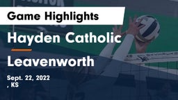 Hayden Catholic  vs Leavenworth  Game Highlights - Sept. 22, 2022