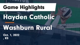Hayden Catholic  vs Washburn Rural  Game Highlights - Oct. 1, 2022
