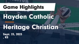 Hayden Catholic  vs Heritage Christian Game Highlights - Sept. 23, 2023