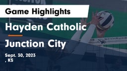 Hayden Catholic  vs Junction City Game Highlights - Sept. 30, 2023