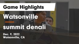 Watsonville  vs summit denali Game Highlights - Dec. 9, 2022