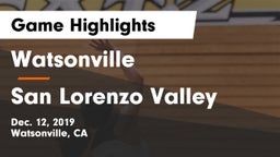 Watsonville  vs San Lorenzo Valley Game Highlights - Dec. 12, 2019