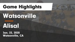 Watsonville  vs Alisal  Game Highlights - Jan. 22, 2020