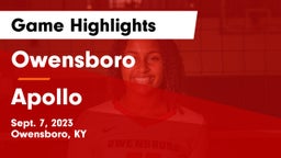 Owensboro  vs Apollo  Game Highlights - Sept. 7, 2023