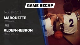 Recap: Marquette  vs. Alden-Hebron  2015