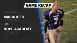 Recap: Marquette  vs. Hope Academy  2015