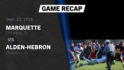 Recap: Marquette  vs. Alden-Hebron  2016