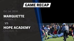 Recap: Marquette  vs. Hope Academy  2016
