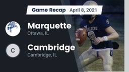 Recap: Marquette  vs. Cambridge  2021