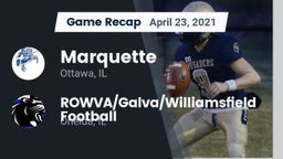 Recap: Marquette  vs. ROWVA/Galva/Williamsfield Football 2021
