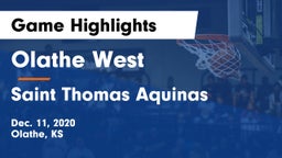 Olathe West   vs Saint Thomas Aquinas  Game Highlights - Dec. 11, 2020
