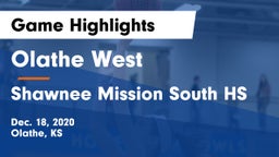 Olathe West   vs Shawnee Mission South HS Game Highlights - Dec. 18, 2020