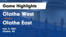 Olathe West   vs Olathe East  Game Highlights - Feb. 5, 2021