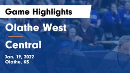 Olathe West   vs Central  Game Highlights - Jan. 19, 2022