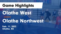 Olathe West   vs Olathe Northwest  Game Highlights - Feb. 11, 2022
