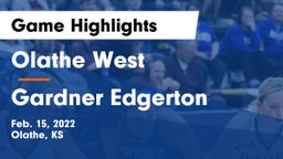 Olathe West   vs Gardner Edgerton Game Highlights - Feb. 15, 2022