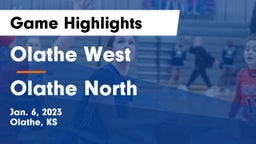 Olathe West   vs Olathe North  Game Highlights - Jan. 6, 2023