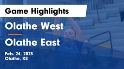 Olathe West   vs Olathe East  Game Highlights - Feb. 24, 2023