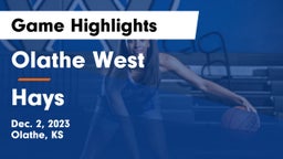 Olathe West   vs Hays Game Highlights - Dec. 2, 2023