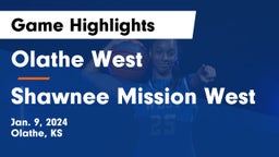 Olathe West   vs Shawnee Mission West Game Highlights - Jan. 9, 2024