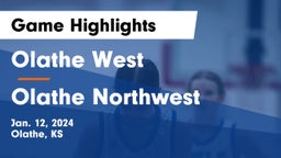 Olathe West   vs Olathe Northwest  Game Highlights - Jan. 12, 2024