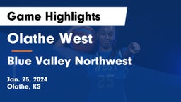 Olathe West   vs Blue Valley Northwest  Game Highlights - Jan. 25, 2024