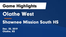 Olathe West   vs Shawnee Mission South HS Game Highlights - Dec. 20, 2019