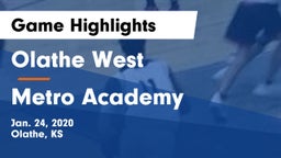 Olathe West   vs Metro Academy Game Highlights - Jan. 24, 2020