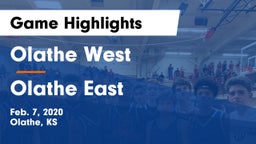 Olathe West   vs Olathe East  Game Highlights - Feb. 7, 2020