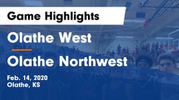 Olathe West   vs Olathe Northwest  Game Highlights - Feb. 14, 2020