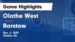 Olathe West   vs Barstow  Game Highlights - Dec. 4, 2020