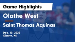 Olathe West   vs Saint Thomas Aquinas  Game Highlights - Dec. 10, 2020