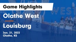 Olathe West   vs Louisburg  Game Highlights - Jan. 21, 2022