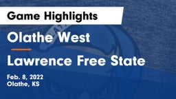 Olathe West   vs Lawrence Free State  Game Highlights - Feb. 8, 2022