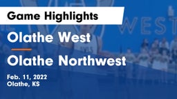 Olathe West   vs Olathe Northwest  Game Highlights - Feb. 11, 2022