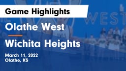 Olathe West   vs Wichita Heights  Game Highlights - March 11, 2022
