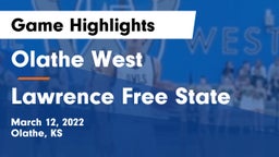Olathe West   vs Lawrence Free State  Game Highlights - March 12, 2022