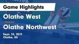 Olathe West   vs Olathe Northwest  Game Highlights - Sept. 24, 2019