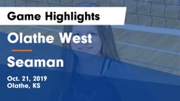 Olathe West   vs Seaman  Game Highlights - Oct. 21, 2019