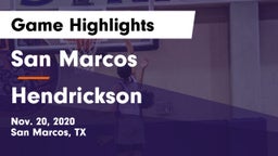 San Marcos  vs Hendrickson  Game Highlights - Nov. 20, 2020