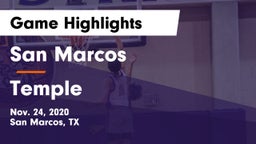San Marcos  vs Temple  Game Highlights - Nov. 24, 2020