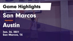 San Marcos  vs Austin  Game Highlights - Jan. 26, 2021