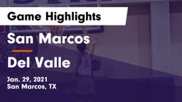 San Marcos  vs Del Valle  Game Highlights - Jan. 29, 2021