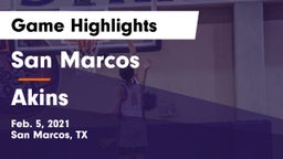 San Marcos  vs Akins  Game Highlights - Feb. 5, 2021