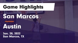 San Marcos  vs Austin  Game Highlights - Jan. 28, 2022