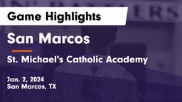 San Marcos  vs St. Michael's Catholic Academy Game Highlights - Jan. 2, 2024
