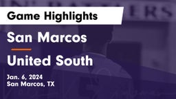 San Marcos  vs United South  Game Highlights - Jan. 6, 2024