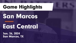 San Marcos  vs East Central  Game Highlights - Jan. 26, 2024