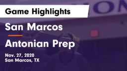 San Marcos  vs Antonian Prep  Game Highlights - Nov. 27, 2020