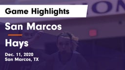 San Marcos  vs Hays  Game Highlights - Dec. 11, 2020